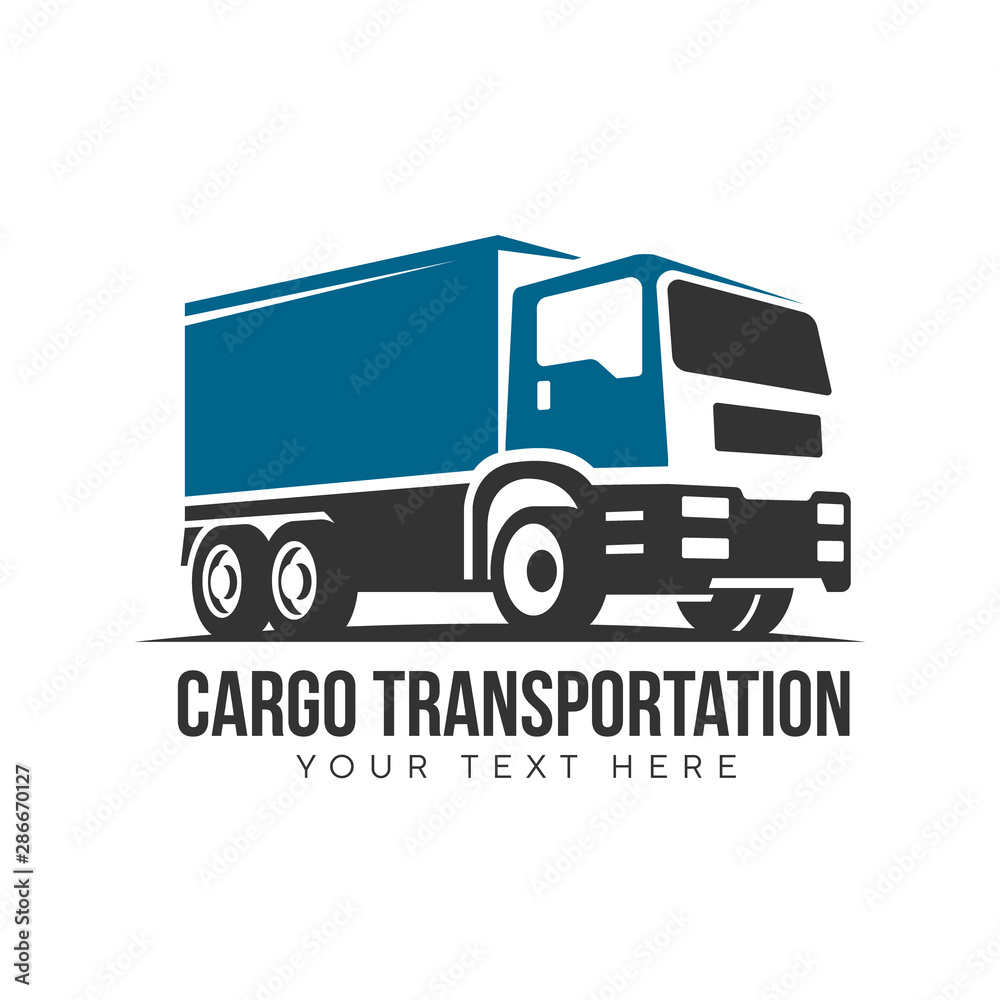 truck logistic cargo transportation service logo Stock Vector | Adobe Stock