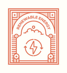 Sticker - RENEWABLE ENERGY ICON CONCEPT