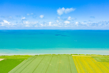 Sticker - Vue sur la côte d'Albatre et la mer de la Manche