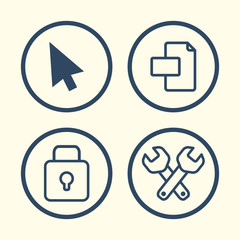 Sticker - flat design gadgets technology icons