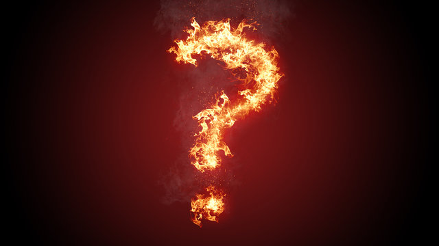 3D rendering flame of fire abstract shape on black background