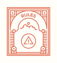 Wall Mural - RULES ICON CONCEPT