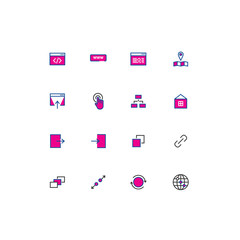 Poster - Web thin line color line icons for ui