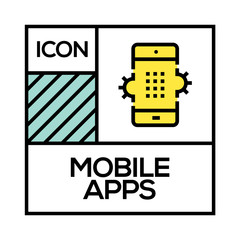 Wall Mural - MOBILE APPS ICON CONCEPT