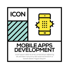 Sticker - MOBILE APP DEVELOPMENT ICON CONCEPT