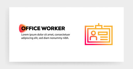 Poster - OFFICE WORKER ICON CONCEPT