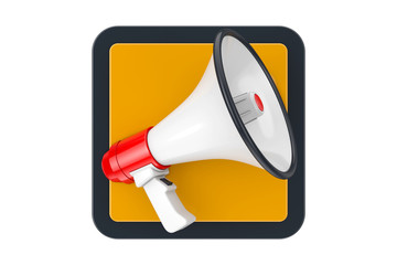 Aufkleber - Megaphone Touchpoint Icon Button. 3d Rendering