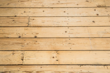 Wall Mural - Wooden plank floor background texture close-up light colors
