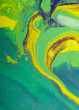 abstract painting, fluidly green