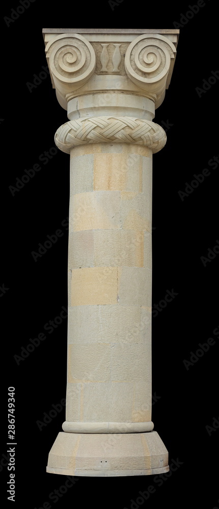 Elements of architectural decorations of buildings, columns and ...