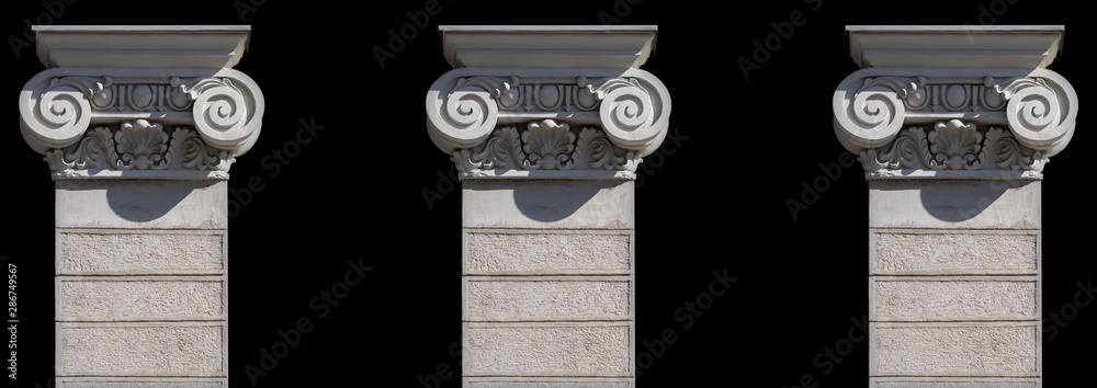 elements of architectural decorations of buildings, ancient arches and ...