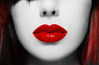 © Olga Ekaterincheva - Close-up shot of beautiful woman lips with red lipstick