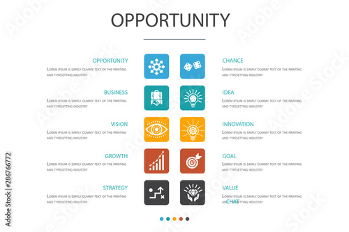 Fotografía opportunity Infographic 10 option concept