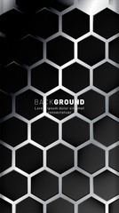 Wall Mural - vertical hexagon background. gradient color light pattern with dark background technology style. hon