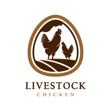 Chicken Egg Livestock Logo Design Template