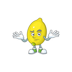 Sticker - Grinning lemon character with design cartoon mascot