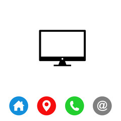 Poster - Computer icon. Pc icon. Monitor icon Vector
