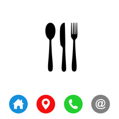 Poster - Fork, Spoon and knife, eat icon symbol vector. 