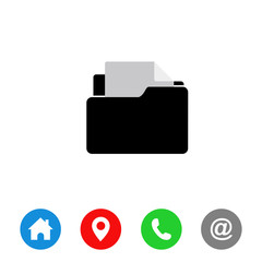 Poster - folder icon vector, folder sign vector