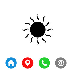 Poster - sun icon vector, sun sign vector