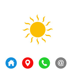 Poster - sun icon vector, sun sign vector