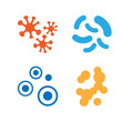 Microbe, bacteria and virus. Vector design elements.
