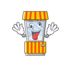 Sticker - Crazy popcorn vending machine in mascot shape