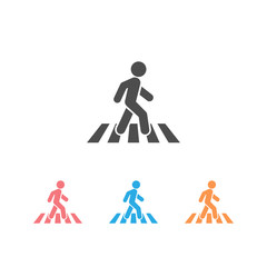 Poster - Crosswalk icon set symbol logo template.