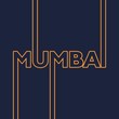 Image relative to India travel theme. Mumbai city name in geometry style design. Creative vintage typography poster concept.