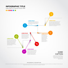 Poster - Stairs infographic with colorful pins