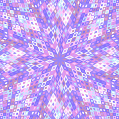 Poster - Dynamic colorful round pattern background design - psychedelic circular abstract hypnotic vector graphic with geometrical tiles