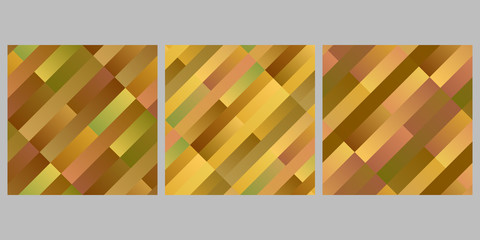Aufkleber - Seamless gradient geometrical diagonal stripe pattern background design set - abstract vector illustrations