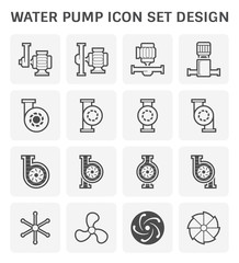 Wall Mural - water pump icon