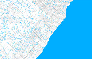 Rich detailed vector map of Oakville, Ontario, Canada