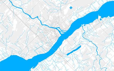 Wall Mural - Rich detailed vector map of Trois-Rivières, Quebec, Canada