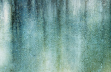 Old Blue Moldy Wall Grungy Background Or Texture
