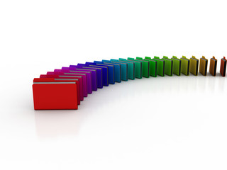 Aufkleber - 3d rendering Documents copying one file to another