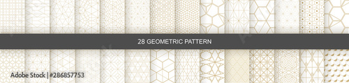 Fotomural Set of Geometric seamless patterns