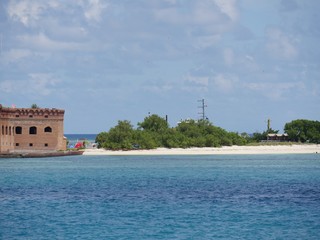 Wall Mural - Beautiful beaches at Fort Jefferson, a historic fortress at the Dry Tortugas National Park in Florida.