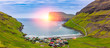 Tjornuvik Beautiful Scandinavian Village, Located On The Faroe Islands, sit on the north coast of Streymoy,