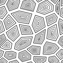 Black And White Turtle Shell Inspired Geometric Background