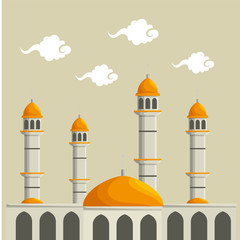 Poster - mosque building palace isolated icon