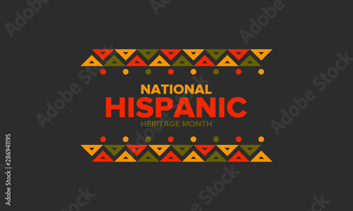 Fotografía National Hispanic Heritage Month in September and October