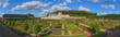 Villandry, castello e giardini, cielo blu con nuvole, Francia