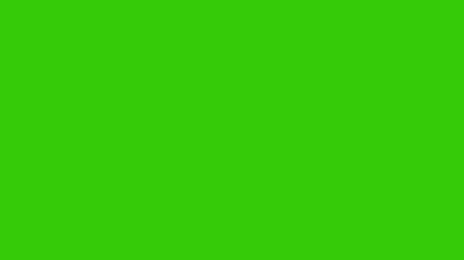 violent explosion with short duration fire and cloud of smoke on green screen or chroma key. flame e
