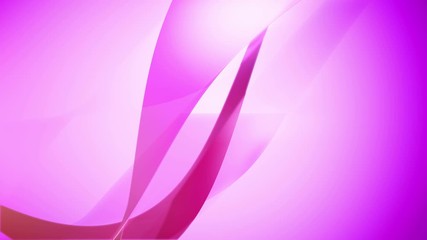 Poster - 3d render of abstract motion background animation with bended strips in foreground and on pink backdrop. Seamless loop.