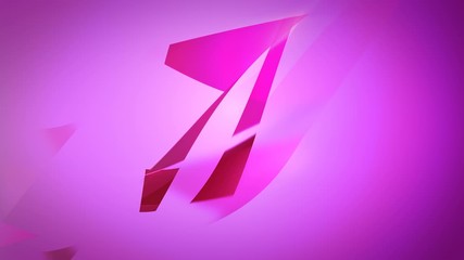 Poster - Pinky Flowing Video Background animation with Loop effect. 3d render wavy elements interact each other in slow animation.