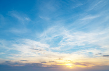 Wall Mural - sky background on sunset.