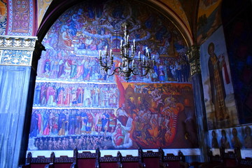 Wall Mural - interior from an old Greek church in Zakynthos island