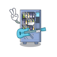 Sticker - With guitar wine vending machine isolated with character